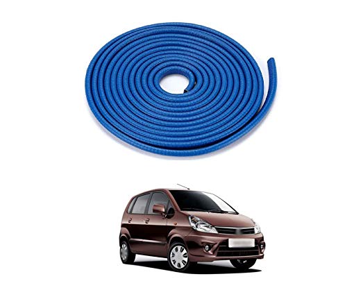 PRIKNIK Car U Shape Edge Trim Rubber Strip Seal Protector Car Door Edge Guards (16 ft/5 m, Blue) Compatible with M-aruti Z-en E-stilo