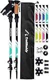 TrailBuddy Collapsible Hiking Poles - Pack of 2 Trekking Poles for Hiking, Camping & Backpacking - Lightweight, Adjustable Aluminum Walking Sticks w/ Cork Grip