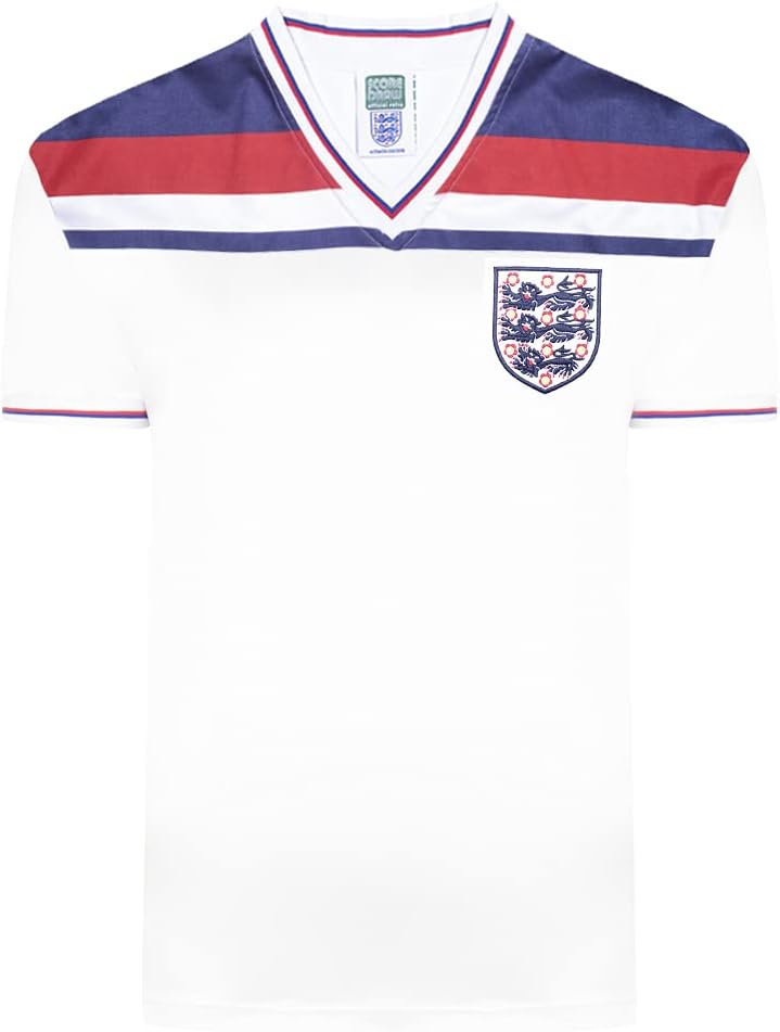 Score Draw England 1982 World Cup Finals Retro Shirt