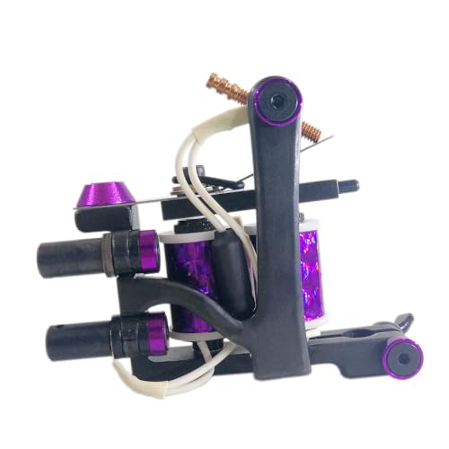 Tattoo Machine Shader 1.25 INCH 24AWG 10Wraps Copper Wire Coil Non Bobbin 47UF 50V Tattoo Gun Coil US 8-32 Thread 1018 Low Carbon Steel Frame TMIOBH-01