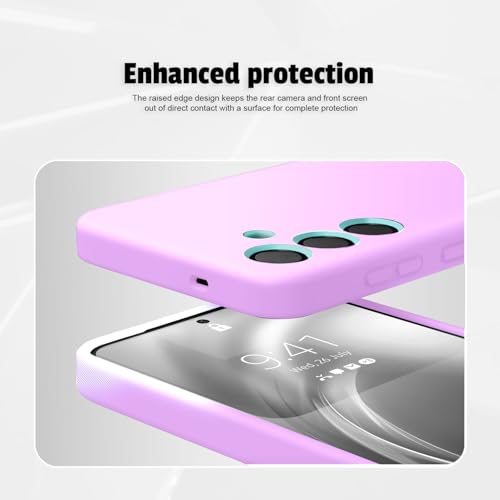 Image of LIRAMARK Liquid Silicone Soft Back Cover Case for Samsung Galaxy S25 Plus / S25+ 5G (Lavender)