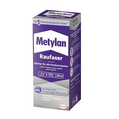 Metylan 1 x 180 g de colle solide pour papier peint ingrain à haute adhérence initiale, colle...