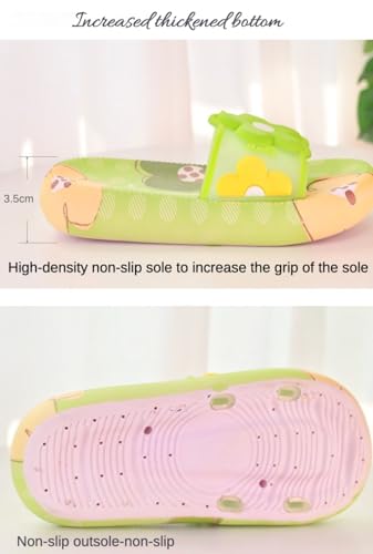Loizziuy Women's Summer Cartoon Non-Slip Slippers Floral Cute Cat Soft Bottom Bathroom Thick Bottom Slides2
