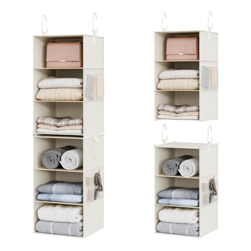 StorageWorks 6-Shelf Closet Organizers, Two 3-Shelf...