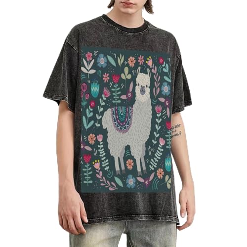 T-shirts surdimensionnés en coton lourd pour hommes style ample vintage