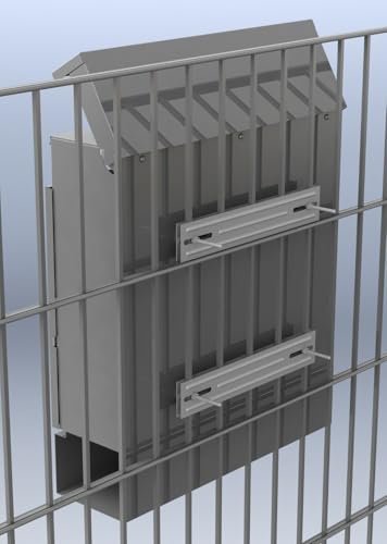 BURG-WÄCHTER Montage-Kit für Zaunbriefkästen, Made in Germany, Edelstahlhalter, Stabil und Rostfrei, Zaunstärken bis 35 mm, BK Zaun-Kit 3825 Ni SB, Silberfarben