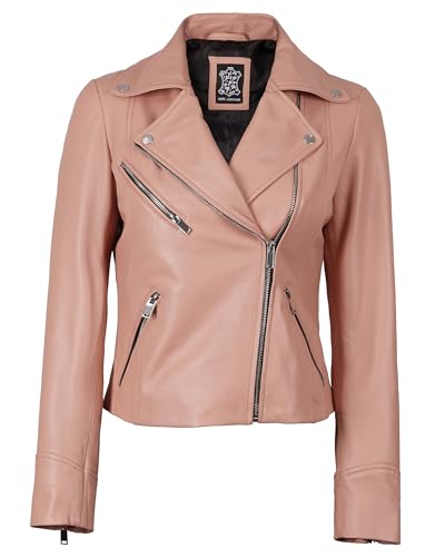 Image of Blingsoul Womens Real Leather Jacket - Asymmetrical Leather Jackets for Women