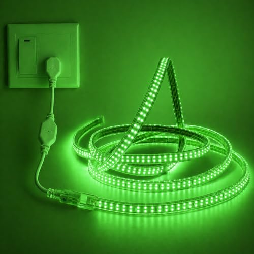 Image of 3 Meter LED Strip Light with Connector | Flexible Decorative Rope Light for Home, Bedroom, TV Backlight, Ceiling, Party & Festival Decoration (Green, 3 Meter)