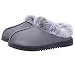 UBXRIN Womens Fuzzy Memory Foam Slippers Boots Cozy Faux Fur House Shoes Indoor Outdoor Rubber Sole Anti-Skid Grey