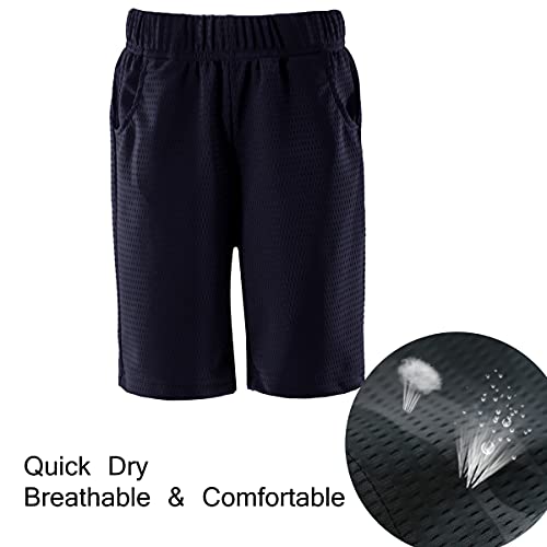 Image of KISBINI Boys Athletic Shorts with Pockets Sport Active Camo Shorts