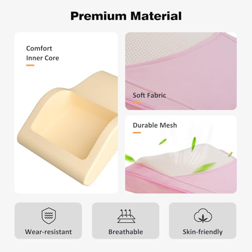 Image of Boriwat Neck Massager with Heat, Back Massager & Deep Tissue Massager, 3D Kneading Massage Pillow for Neck, Back, Shoulder, Leg, Gifts Men Women Mom Dad, Stress Relax at Home Office and Car (Pink)