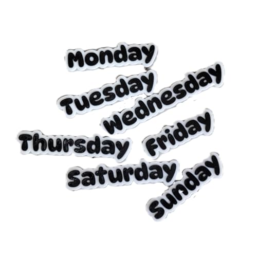 Imanes decorativos Znet3D Days of the Week 5 unidades