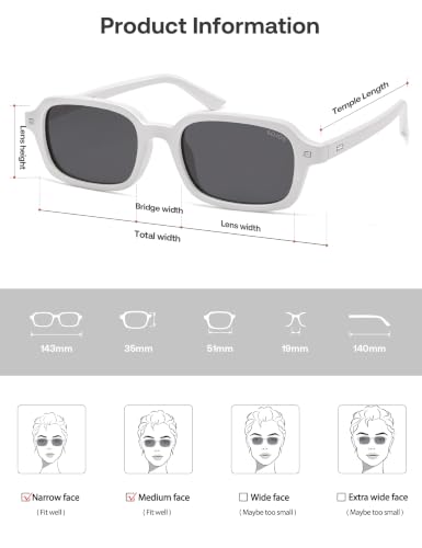 Image of SOJOS Trendy Rectangle Polarized Sunglasses Womens Mens SJ2610