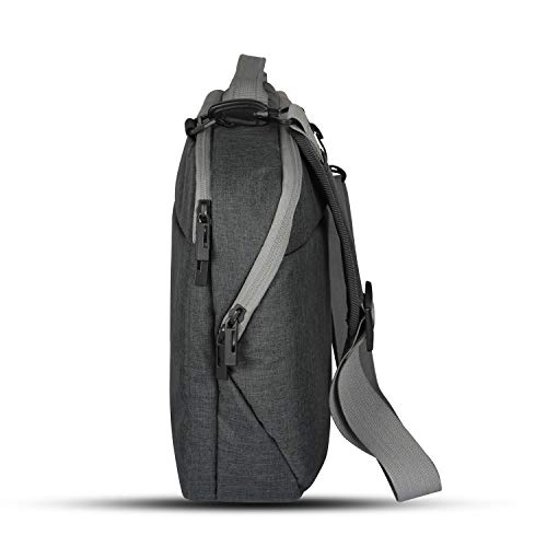 Image of Dynotrek Smart Shell 15.6 inch Laptop Sleeve Case, with Detachual Shoulder Straps Shockproof Cover, Accessory Pocket, Briefcase Computer Hand Bag, Compatible for HP, ASUS, Dell, Acer -Denim Grey