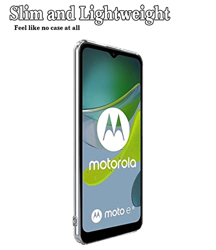 Image of Amazon Brand- Solimo Mobile Cover for Motorola Moto E13 4G (Soft & Shockproof Back Case with inbuilt Cushioned Edges), Transparent
