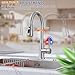 SOEBIZ Kitchen Faucets with Pull Down Sprayer, Brushed Nickel High Arc Single Handle Stainless Steel Sink Faucet for 1 or 3 Hole, Ideal for Farmhouse RV Laundry Bar Camper & Commercial