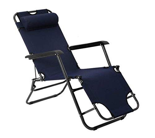 Image of Zero Gravity Chair, Lawn Chair Recliner Lounge, Portable Camping Folding Beach Chair with Removable Pillow (Orange)