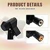 2pcs Microphone Clips, Adjustable Microphone Holder Clip Universal Microphone Stand Clip Mic Clamp Holder with 5/8 Inch Male to 3/8 Inch Female Screw Adapter for Wireless and Wired Mics #2