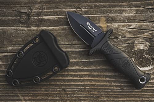 Smith & Wesson Faca de lâmina fixa SS de alto carbono de 12,7 cm com lâmina de borda falsa 2 em 1 e