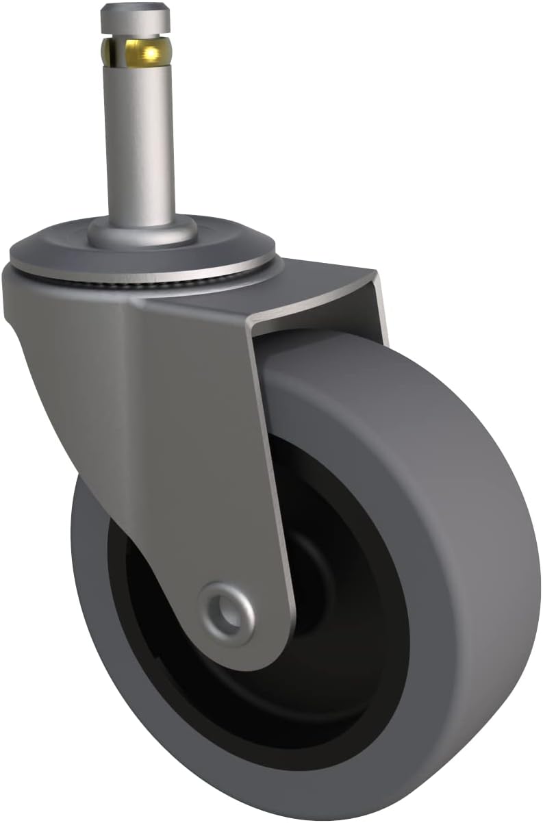 MySit 3 Inch Rubbermaid Cart Caster Replacement Wheels, Swivel Stem Caster, 7/16"x 1-3/8" Stem TPR Rubber Wheel for Rubbermaid Mop Buckets, Pack of 4 : Industrial & Scientific