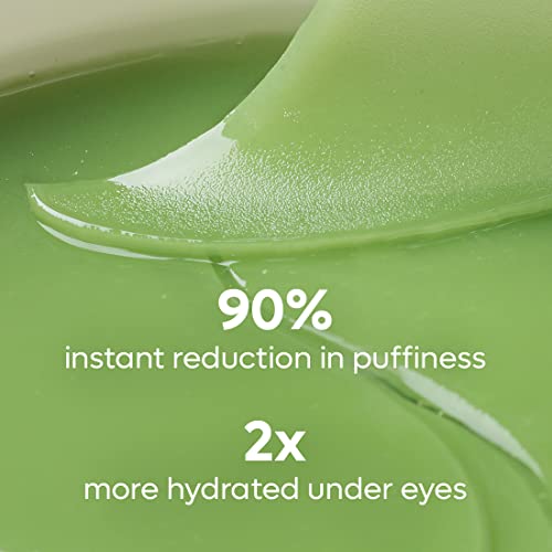 mCaffeine Green Tea Hydrogel Under Eye Patches for Dark Circle, Fine Lines & Wrinkles Reduction | Cooling Under Eye Patch Mask for Instant... - Image 5