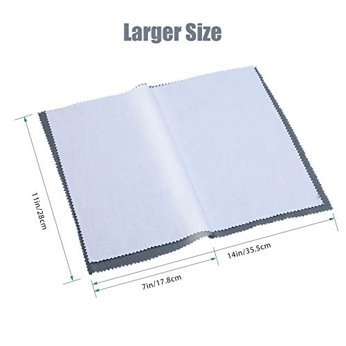 2 Pack Polishing Cloth Large Jewelry Cleaning Cloths| 100% Cotton for Gold Silver and Platinum Jewelry Coins Watches and Silverware| Tarnish Remover| Keep Jewelry Shining