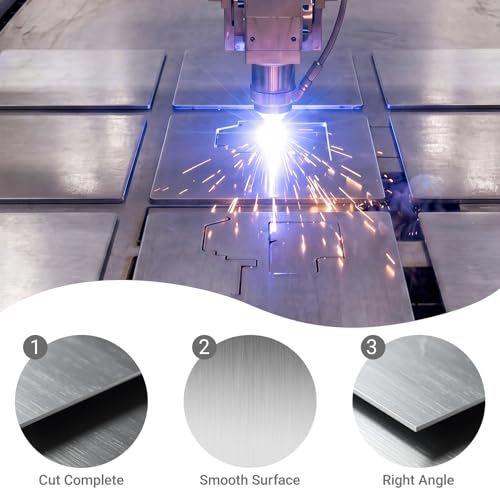Image of 16 x 12 Inch 304 Stainless Steel Sheets, 11Gauge Thickness Stainless Steel Plates Stainless Steel Shim Plates Metal Sheets for Kitchen DIY Craft Making (3 mm / 1 /8 Inch Thickness)