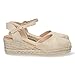 shoes&blues.es 66425-Sandalia de Cuna para Mujer, Forrado de Yute, Pala Cerrada, y Cierre de Hebilla, Primavera Verano 2022. Talla 36 Oro