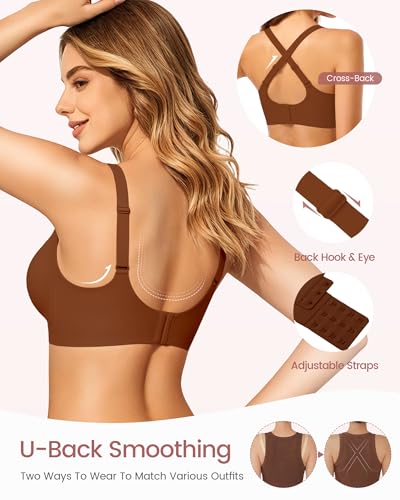 Image of Gailife Smooth Wireless Jelly Bras for Women No Underwire Seamless Push Up Bra Full Coverage Soft Suppor Tshirt Bralettes