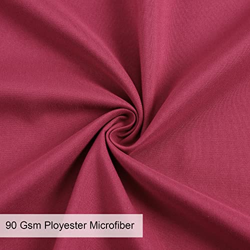 Taie d'oreiller de corps bordeaux en microfibre soyeuseuxcell avec zip