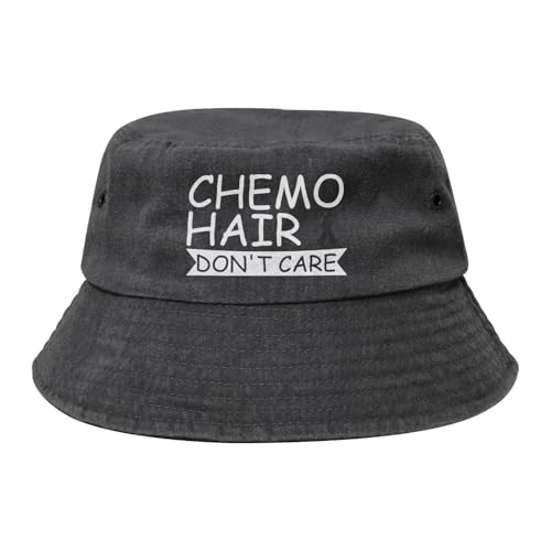 Qauirfe Chemo Hair Don't Care Skin Cancer Fashion Cowboy Denim Fisherman Hat Outdoor Fishing Cap Sun