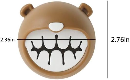 4 Pack Cute Bear Towel Hooks - Adhesive Kitchen & Bathroom Towel Holder, No Nail Wall Mount for Dish Towels, Hand Towels, or Washcloths, Perfect for Cabinet, Fridge Side, or Countertop Storage