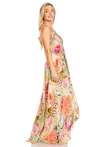 Image of Sakkas Lizi 2025 Womens Maxi High-Low Halter Handkerchief Long Dress Beach Party