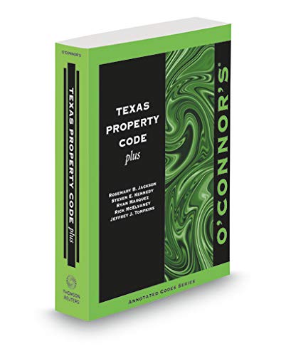 O'Connor's Texas Property Code Plus, 2020-2021 ed.