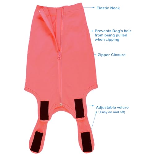 Image of Dog Surgery Recovery Suit - After Spay, Abdominal Wounds Post Surgical Recovery, Anti Licking Breathable Dog Onesies for Small, Medium & Large Pet, Alternative Bandages Cone E-Collar