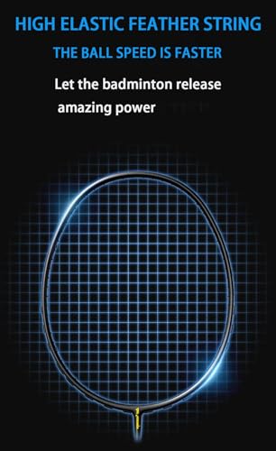 BEAPHIE Badminton Rackets Set of 2, for Backyard 4U 85g full carbon fiber Offensive Badminton Rackets 22-24LBS Ultralight Racquet Sports Adult, Children Couple rackets, black and white (racketDH)