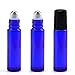 Glass Roller Bottles, 24 Pack 10 ml Cobalt Blue Essential Oil Roller Bottles with Stainless Steel Roller Balls (3 Dropper, 6 Extra Roller Balls, 2 Bottle Opener)