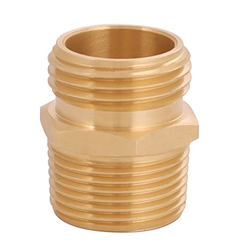 Enoch's Land Brass Garden Hose To Pipe Fitting, Double Male Thread Size 3/4" Ght X 3/4" Npt With Female 1/2" Npt #TOP5