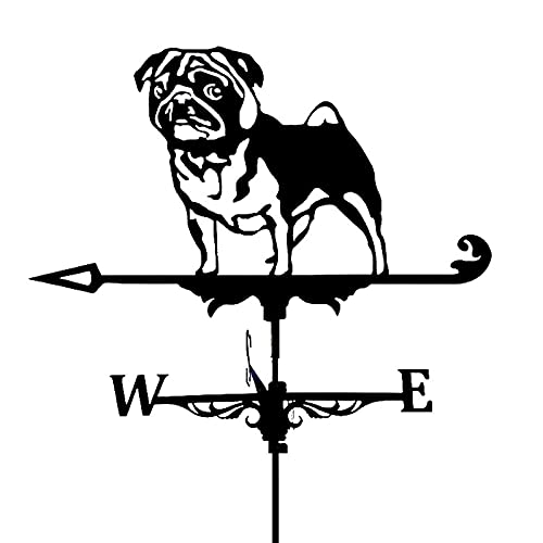 Girouette en forme de chien rétro ornement d'extérieur pour maison et ferme