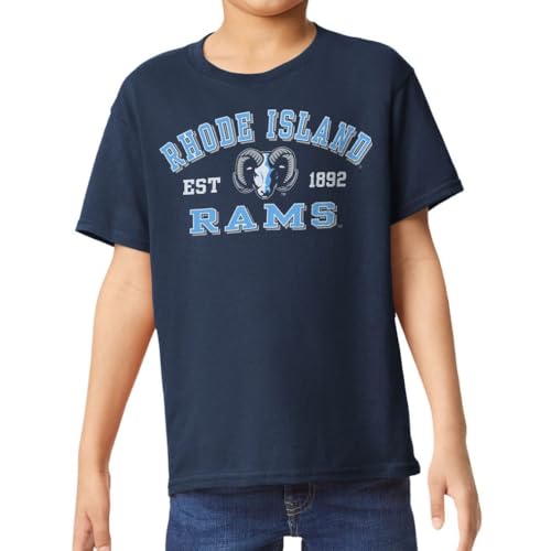 Barnesmith University of Rhode Island Apparel URI Rams Short-Sleeve Youth T-Shirt, Vintage, Navy, Small