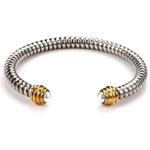 Dorriss Cuff Bracelets for Women Cable Wire Crystal Bangle Bracelet Stainless Steel Twisted Jewelry Vintage Gift Cover