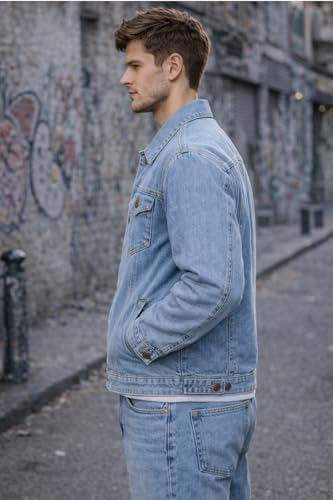 Image of FUNDAY FASHION Regular Wear Full Sleeves Men's Denim Jacket