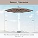 Giantex 10ft Outdoor Patio Umbrella, Market Table umbrella w/Tilt Adjustment and Crank, 180G Polyester, Garden Canopy for Deck Backyard Pool Indoor Outdoor