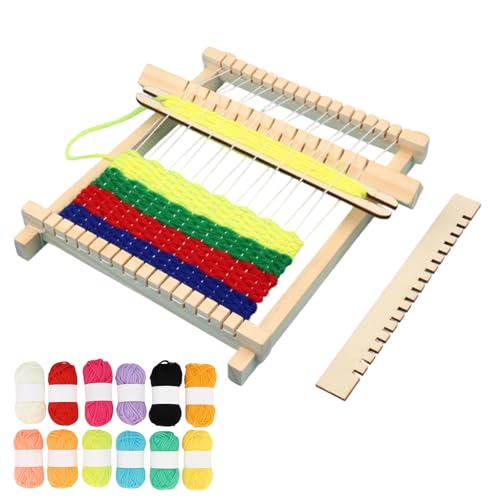 SrgPui Weaving Loom Weaving Kit for Beginners Knitting Machines with Yarn Ideal for Kids and DIY Craft Enthusiasts Home and Craft Groups
