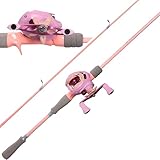Kilitn Fishing Rod and Reel Combo, Pink Color Baitcasting...