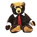 Buhui Oso de peluche de 65 cm Donald Trump Bear Juguetes de felpa Cool USA President Bear con/sin bandera Lindo Animal Bear Muñecas