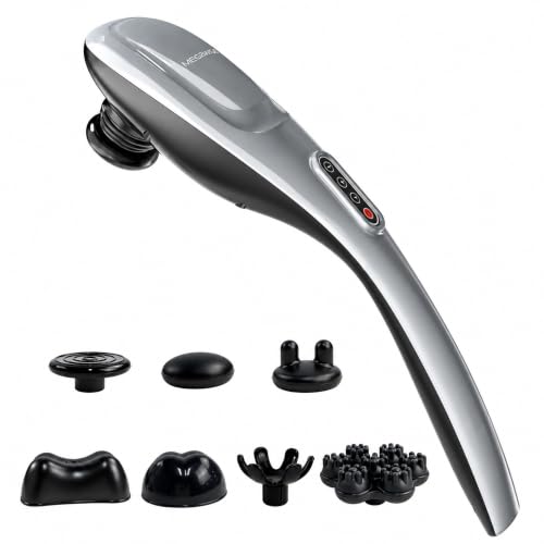 MEGAWISE Handheld Back Massager | Deep Tissue Percussion Massage for Back, Neck, Shoulders, Waist...