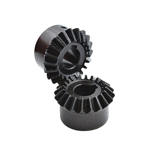 Bevel Gear Pinion Hardware Mechanical 2pcs 1.5M Bevel Gear Teeth with Inner Hole Drive Commutation Steel Gears Screw Hole(30 Teeth 12mm Hole)