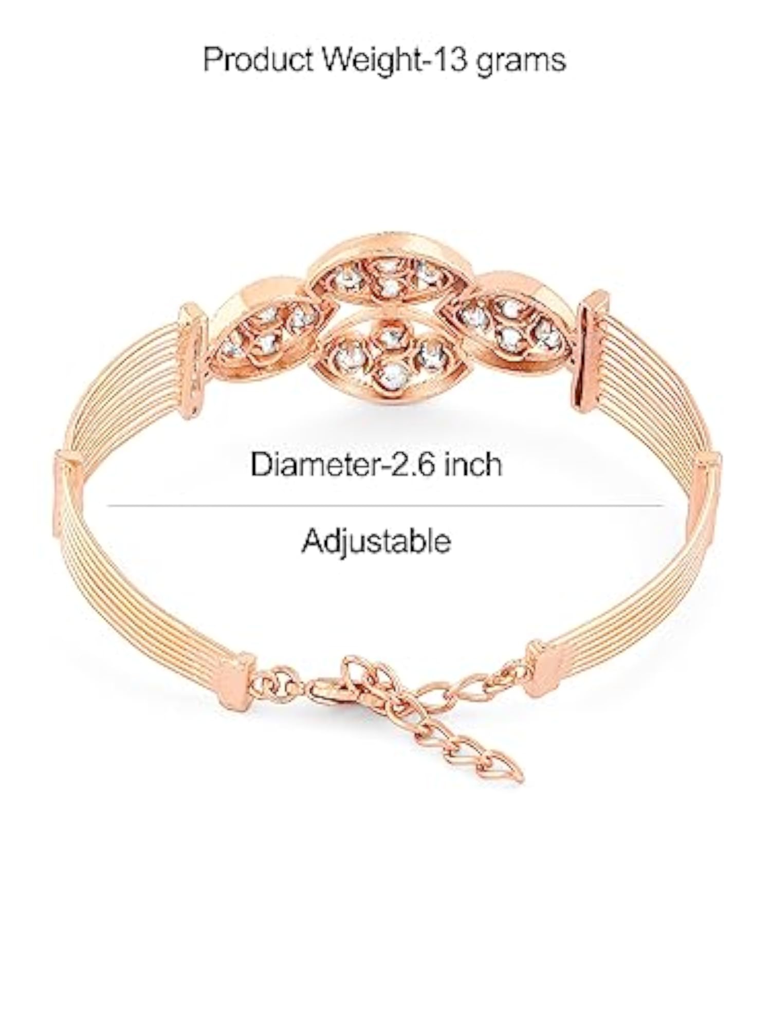 Sparkling CZ Brass Bangle Kada Bracelet