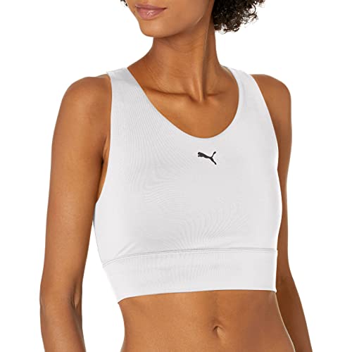 Image of PUMA Women's Mid Impact All-in Long Line Bra Sports, Nimbus Cloud, M